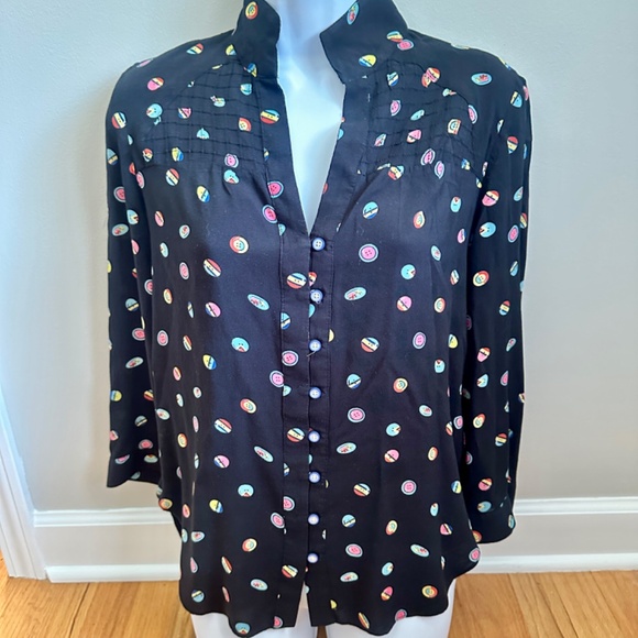 13 0f 52 Conversations by Anthropologie Colloquial Pintucked Button Down Blouse - Picture 2 of 7